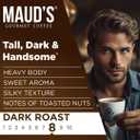Maud's Dark Roast Coffee Pods, 100ct, Single Serve Pods 100% Arabica Coffee, Compatible with Keurig K Cups Maker (EXP 12/31/26)