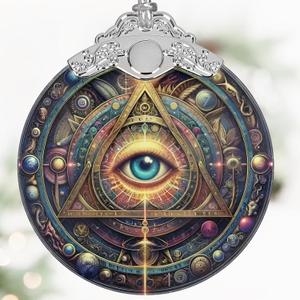 Christmas Ornaments, 3" Stained Glass Christmas Decor, Ornaments for Christmas Tree, Christmas Tree Decorations, Gifts for Women Men, Perfect for Holiday Party, Window, Tree, Home Decor - Wisdom Eye