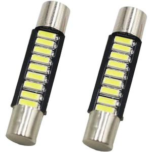 Ruiandsion 2pcs 28mm 29mm Festoon LED Bulbs DC 12V 4014 9SMD Chipsets 6000K Bulbs for Auto Interior Dome Map Light Lamp Bulbs Sun Visor Vanity Mirror LED Bulbs