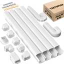 3'' 17 Ft [Quick Installation] PVC Decorative Line Cover Kit for Ductless Mini Split Air Conditioners, Central AC and Heat Pump Systems