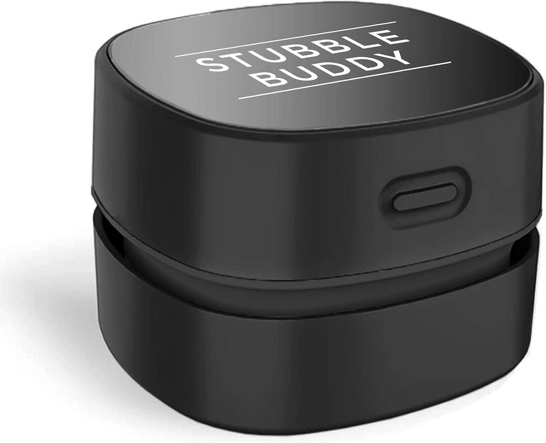 Pete & Pedro The Stubble Buddy - Portable Beard & Facial Hair Cleanup Trimming & Manscaping Handheld Mini Vacuum | Cordless USB Rechargeable Hair Clippings Cleaner | As Seen on Shark Tank