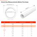10 PCS 3/4 Inch PVC Pipe, 17 Inch Long Schedule 40 PVC Pipes for DIY Projects, Furniture Grade PVC Pipe for Greenhouse Garden Farm Workshop Shelves Furniture Frame, White