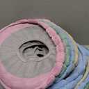 Moukeren 20 Pcs Thicker Soft Bathroom Toilet Seat Cover Pad Round Stretchable Toilet Seat Cushion Comfortable Washable Toilet Seat Warmer for Winter, Easy Installation, 4 Colors