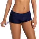 Womens Boardshorts Swimming Shorts Bikini Tankini Bottom Mini Board Short Swimwear Navy S