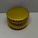 50 Pcs 10 inch Gold Cake Boards Round, Food-Graded Cardboard, Waterproof and Oil-Proof, Sturdy Corrugated, Ideal for Baking, Cake DIY, Dessert and Craftin