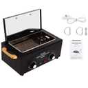 Sterilizer for Nail Tools 1.5L 110V 300W High Temperature Metal Clean Box with Adjustable Timer Temperature Sterilizer Cabinet for Manicure SPA Salon Metal Hairdressing Tool Equipment(black)