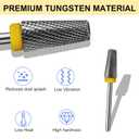 5-IN-1 Tungsten Carbide Bit,Tapered Barrel Electronic Nail Drill Bit for Acrylic Gel Nails Dual Nail Form Remove,3/32 Diameter Nail Bit for E-File Nail Drill(Extra-Fine)