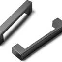 Cobbe 3-3/4 Inch (96mm) Thickened Solid Pulls for Cabinet Handles - 25 Pack Matte Black Cabinet Pulls -Modern pulls are Suitable for cabinets, Drawers, bookcases, chests of Drawers (3-3/4" hole center spacing)