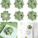 4.5 Inch Sage Green Bow for Gift Grosgrain Ribbon Present Bow, Valentines Bow for Gift Wrapping, Decorative Bow, Self Adhesive Bows, Gift Bow Assortment, Pack of 6