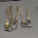 Gold Silverware Set, 30 Pieces Vintage Carved Flatware Set for 6, Stainless Steel Cutlery Set with Knife/Fork/Spoon,Utensil Set for Home and Kitchen, Dishwasher Safe