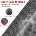 Waretary Cat Litter Box Mat: 36"x 30" Waterproof Kitty Cat Litter Trapping Mat, Easy-clean Double-layer Scatter Control Pad Rug (Grey)
