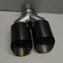 Bielpord Dual Carbon Fiber Exhaust Tips 2.75 inlet to 3.5" Outlet Tailpipe Fit for 70 mm Exhaust Pipe Blue