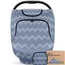 KeaBabies Winter Car Seat Cover Baby, Newborn - Universal Fit Infant Carseat Covers Baby Girl, Boy, Breathable, Lightweight Blanket,Easy to Use Stroller Canopy,Rain,Wind,Sun Shade(Indigo)
