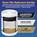 High Output Shower Filter Replacement Compatible With AquaBliss SF400 & SF500, For Hard Water Remove Chlorine And Other Impurities, 2 Pack Shower Filter + 10 Pack Sediment Pads