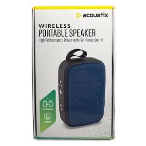 Acoustix Wireless Portable Speaker High Performance Driver With Full Range Sound Blue