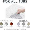 Shower Mat Non Slip 21"x21" Silicone Foldable Bath Mat with Suction Cups & Drain Holes, Odorless, Eco-Friendly & Durable, Machine Washable Shower Stall Mat for Adults, Seniors White