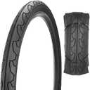 SIMEIQI 26x1.95 Slick Bike Tires (50-559) or with 26" Bike Tubes 32mm Schrader Valve Suitable for 26 x 1.90 26 x 1.95 26 x 2.0 26 x 2.125 Bicycle Tires and Tubes for City Road Bicycles