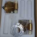 Wall Sconces Set of Two, Brass Gold Bathroom Sconces Wall Lighting with White Glass, Modern Sconces Wall Decor Set of 2 Wall Light fixtures for Bathroom Mirror Living Room Hallway Wall Lamp