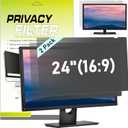 LAMA 2 Pack 24 Inch 16:9 Computer Privacy Screen Filter for Widescreen Monitor, Universal Privacy Shield, Privacy Screen Protector(WxH:531 * 298mm), Anti-Spy/Anti-Scratch/Anti-Glare Protector