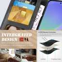 for Samsung Galaxy A36 Case Flip Leather Cover with Hinge Protection, Slim Thin Magnetic Wallet Case [Card Holder], Shockproof Full-Body Protective for Samsung A36 5G Phone Case (Black)