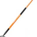 57 Inch Heavy Duty Garden Hoe with Orange Fiberglass Handle - Long Handle Garden Hoes for Weeding, Gardening, and Cultivating - Durable Hoe Garden Tool for Heavy Duty Use
