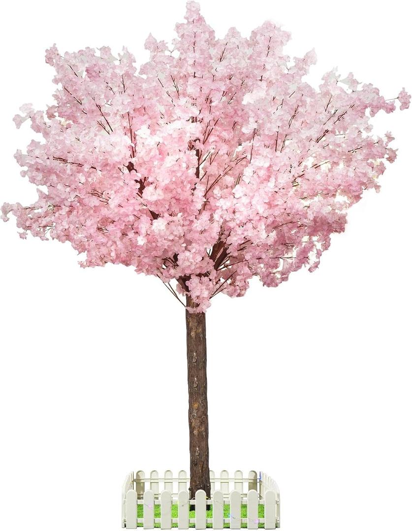 Artificial Cherry Blossom Tree - Handmade Pink Fake Cherry Blossom Tree Centerpieces for Wedding Party Christmas Garden Indoor & Outdoor
