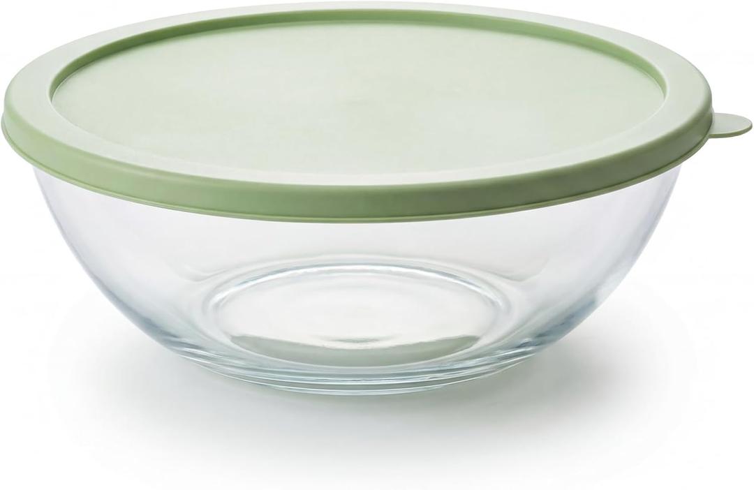 6.8QT Large Glass Mixing Bowl for Sourdough Bread, Baking, Salad & Meal Prep