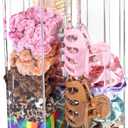 OAOLEER Acrylic Scrunchie Holder Claw Clip Organizer, Hair Ties Display Stand, 4 Tier Hair Accessories Organizer Storage for Bracelets Bangle Watches (Type-B)