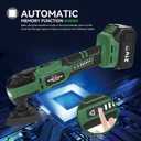 21V Cordless Oscillating Tool Kits, Brushless Oscillating Multitool with 6-variable speed, 2X3.0 Ah Battery and accessories for Cutting, Grinding, Scraping, Sanding