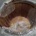 Marsui 8 Pcs Natural Wooden Fruit Baskets 11'' x 6.5'' - Fall Thanksgiving Halloween Decoration, Farmhouse Harvest Storage Bin, Portable Handle Apple Basket for Kitchen Farm Party Home Gift Giving