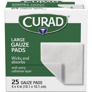 CURAD Pro-Gauze Pad, Nonwoven, Sterile, 4 x 4 Inches, Case of 600