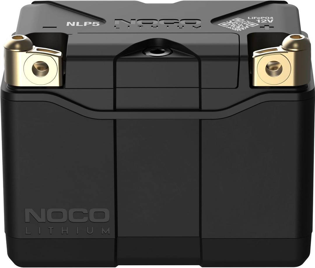 NOCO Lithium NLP5: Ultra-Light 12V Lithium Powersport Battery  Group 5  2Ah  250A Start Power  Intelligent BMS  UL Certified