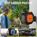 Retractable Garden Hose Reel 1/2 inch x 150 ft,Wall Mounted Heavy Duty Garden Hose Reel with 180Swivel Bracket,Upgraded 10 Pattern Nozzle/Slow Return System(Black)