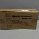 2 Pack Rain Gutter Downspout Extensions, Upgraded Flexible Drain Down Spout Extender for Rain Water Drainage, Each Extendable from 20" to 66", Combine to 10 ft with Connector(White)