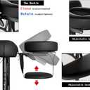 2 Fold Professional Massage Table Portable Hold Up to 1100LBS Black