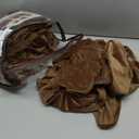 NICEEC Spandex Chair Covers for Dining Chairs Covers Set of 4 Removable Dining Room Chair Covers with Skirt Parson Chair Slipcovers Washable Chair Protector for Kitchen Wedding Party Banquet(Brown)