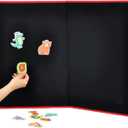 CHEFAN Large Felt Flannel Board 31.5 * 23 in, Foldable Freestanding Story Learning Board for Toddlers, Double-Sided Use for Preschool Classroom, Multi Felt Pieces Can Be Used, Gifts for Kids, Extra Large