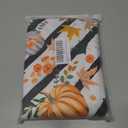 Fall Round Tablecloth 60 Inch Maple Leaf Pumpkin Table Cloth Waterproof Resistant Reusable Autumn Thanksgiving Decorations Table Cover for Kitchen Dinning Holiday Party Decor