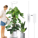 LORDEM 10" Grow Light for Indoor Plants, Full Spectrum Plant Lamp with160 LEDs, 4H/8H/12H Timer, 10 Dimmable Levels, 3 Spectrum Modes, Height Adjustable 65", Ideal for Large Tall Plants, Pack of 2