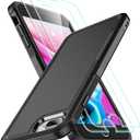 SPIDERCASE for iPhone 7/8 Plus Case, [10 FT Military Grade Drop Protection] [Non-Slip] [2 pcs Tempered Glass Screen Protector] Heavy Duty Full-Body Shockproof Case for iPhone 7/8 Plus 5.5, Black