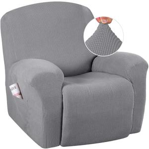 H.VERSAILTEX Super Stretch Recliner Cover Recliner Couch Covers Recliner Chair Cover Form Fitted Non Slip Reclining Slipcovers for Standard Large Recliner, Soft Thick (1 Pack, Dove)