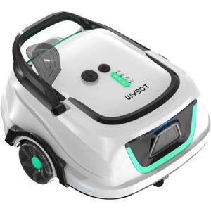 WYBOT A1 Cordless Robotic Pool Cleaner, Automatic Pool Vacuum for Above Ground with 120 Mins, Double Filters, LED Indicator, Charge in 2.5 Hours, Ideal for Above & In-ground Flat Pools - Whitegreen