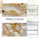 Brinie Hair Clip Barrette, 2 Pack Geometric Hollow Metal Alloy No Slip Hair Claw Clips for Thick and Thin Hair, for Women and Girls