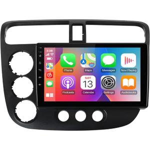 2+32G 9-inch Android 12 Car Stereo for Honda Civic 2000 2001 2002 2003 2004 2005 IPS Touchscreen Screen Car Radio with Carplay & Android Auto Support Backup Camera GPS FM Navi BT SWC