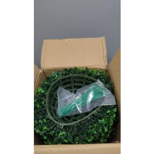 Sunnyglade 2 PCS 10 inch 4 Layers Artificial Plant Topiary Ball Faux Boxwood Decorative Balls for Backyard, Balcony,Garden, Wedding and Home Dcor (10 inch)