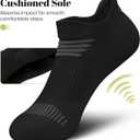 PAPLUS Running Socks Womens 6 Pairs - Athletic Ankle Socks with Arch Support, Comfort Anti-Blister Cushioned (10-13)