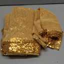 Gold Sequin Backdrop Curtains 4 Panels 2FTx8FT Glitter Gold Drapes Photo Backdrop Party Wedding Baby Shower Curtain Sparkle Photography Background