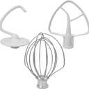 Upgraded Mixers Accessories K45WW Wire Whip K45DH Dough Hook K45B Coated Flat Blade Paddle with Scraper Replacement for Kitchen Tilt-Head Aid Stand Mixer Attachments