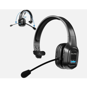 VELKPRO Wireless Headset with Microphone - Noise Canceling Headphones with Mic - On-Ear Earphones with USB Dongle for Office Work, Video Calling, Call Center - 32H Talk Time, Clear Audio Transmission