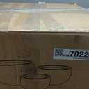 Kante 19.9",15.7",11.8" Dia Round Concrete Planter Set of 3, Outdoor/Indoor Large Bowl Plant Pots with Drainage Hole and Rubber Plug for Garden Patio Balcony Home, Weathered Concrete